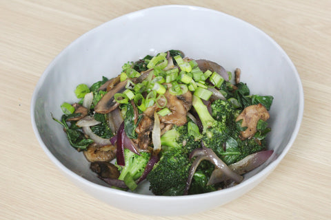 Sautéed Red Wine Veggies with Balsamic Caramelized Onions