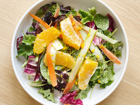Ribboned Spring Asparagus Salad with Orange Supremes
