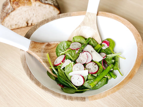 Rainbow Radish and Asparagus Ensalade