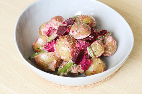 Potato Salad with Beets and Green Beans